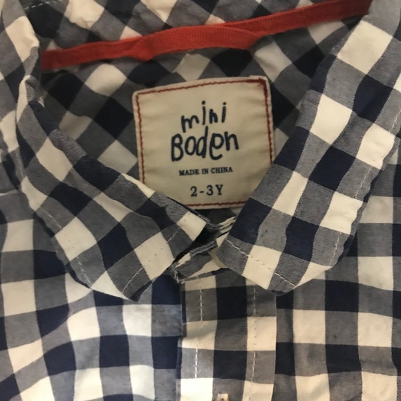 Mini Boden Navy/white Gingham - 2-3Y - Picture 2 of 2
